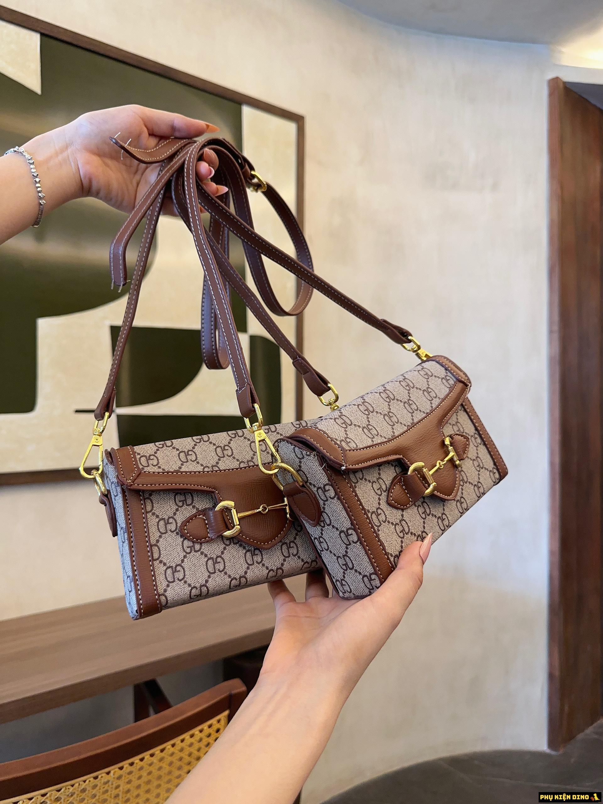 Túi Đeo Chéo Gucci Horsebit 1955 Mini Bag Màu Nâu Be Túi Đeo Chéo Gucci Horsebit 1955 Mini Bag Màu Nâu Be